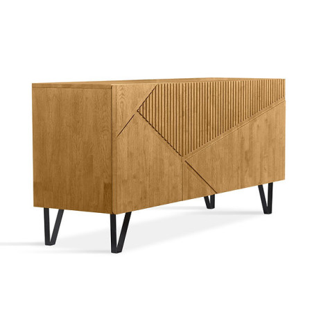 credenza moderna 4 ante e ripiani regolabili cress in legno massello