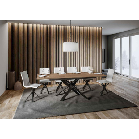 Tavolo moderno allungabile piano nobilitato colore rovere