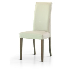 Sedia imbottita  con rivestimento in ecopelle beige Set da 2