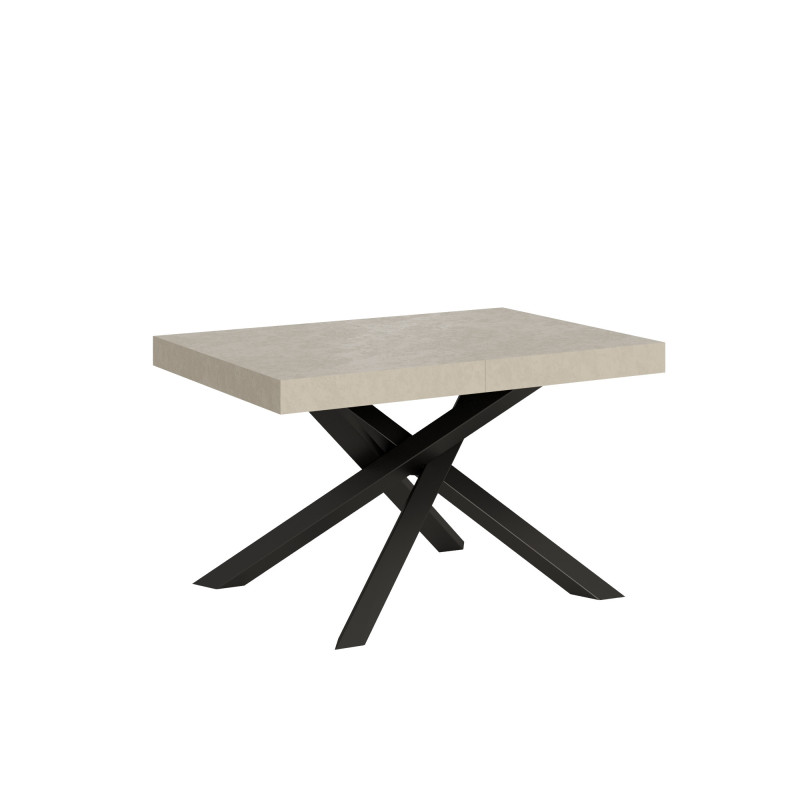 Tavolo allungabile 140 x 90 a 244 cm con gambe incrociate