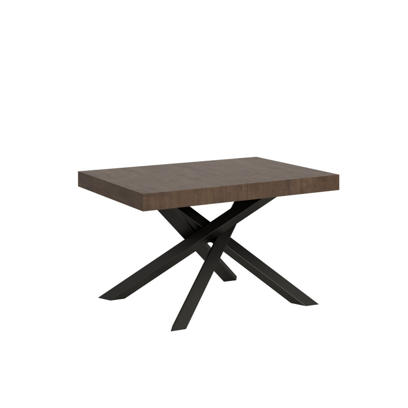 Tavolo allungabile 140 x 90 a 244 cm con gambe incrociate Tavolo allungabile 140 x 90 a 244 cm con gambe incrociate