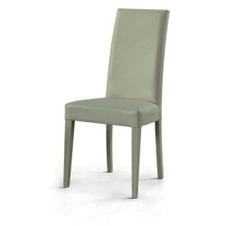 Sedia imbottita con rivestimento in ecopelle grigio Set 2