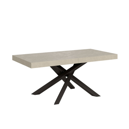 Tavolo moderno allungabile 180 x 90 a 284 cm con gambe incrociate antracite