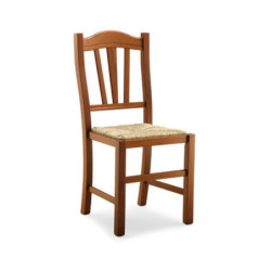 Sedia con stecche verticali in legno massello set 2