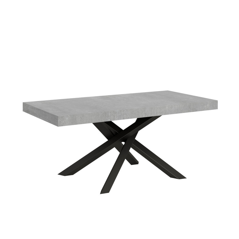 Tavolo volantis allungabile 180 x 90 a 284 cm con gambe incrociate