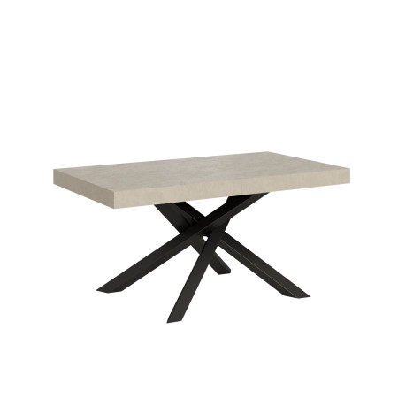 Tavolo moderno allungabile 160 x 90 a 264 cm gambe incrociate
