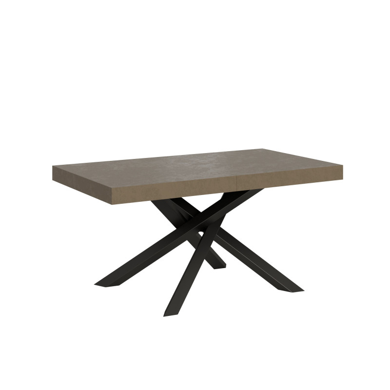 Tavolo moderno allungabile 160 x 90 a 264 cm gambe incrociate