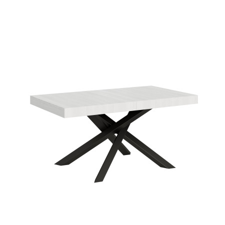 Tavolo moderno allungabile 160 x 90 a 264 cm gambe incrociate