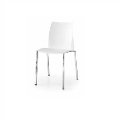 Sedia plastica e gambe in acciaio Set da 2