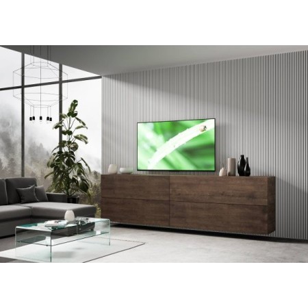 Parete attrezzatura 288x80x39,5 cm, bianco frassino e noce