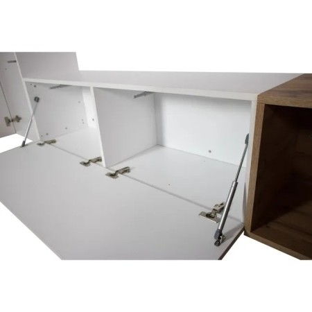 Parete attrezzata  214x173,6x39,2 cm, bianco frassino e noce