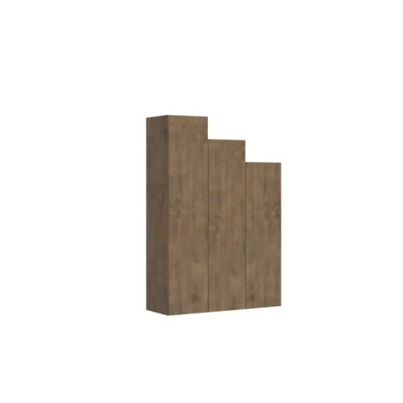Parete attrezzata 120x174x39,5 cm, bianco frassino e noce