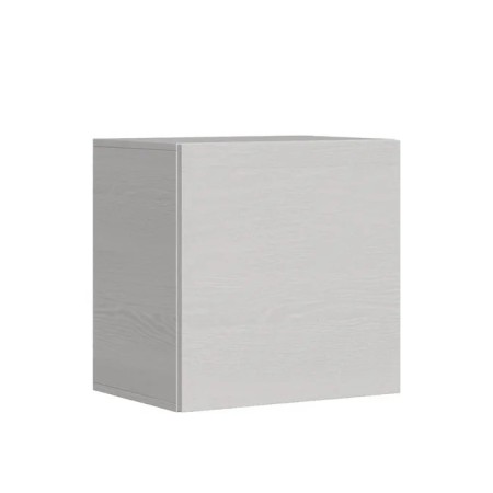Parete attrezzata 236x39,5 cm, bianco frassino e quercia naturale