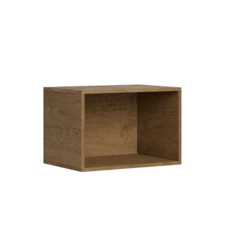 Parete attrezzata 236x39,5 cm, bianco frassino e quercia naturale