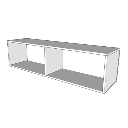 Parete attrezzata 268x120x39,5 cm, bianco frassino e noce