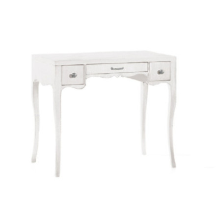 Scrittoio arte povera  in legno massello e mdf con rifiniture bianco