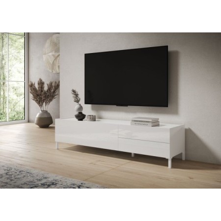 Porta TV 1 Solaria colore bianco lucido