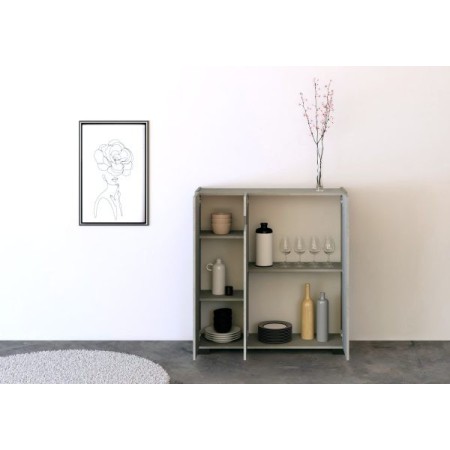 Credenza alta 3 ante Riflesso colore cashmere