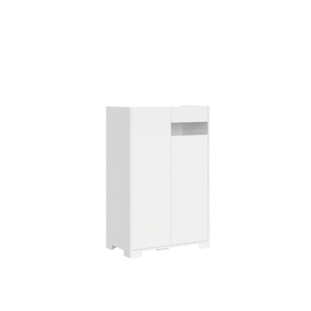 Credenza alta 2 ante Riflesso colore bianco lucido