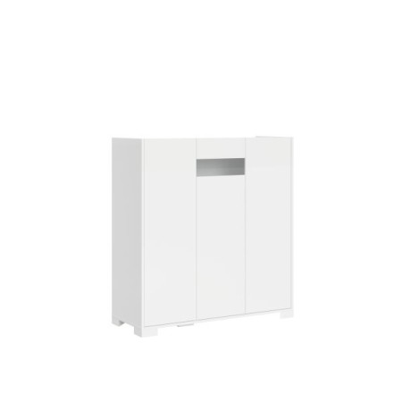 Credenza alta 3 ante Riflesso colore bianco lucido