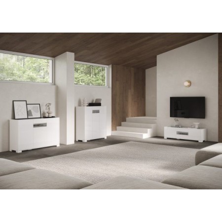 Madia 4 ante Riflesso colore bianco lucido