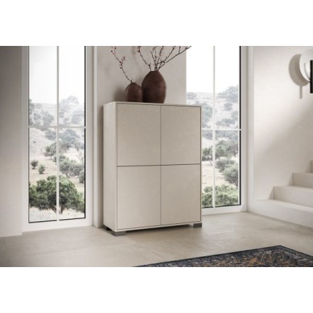 Credenza alta 4 ante Lumina colore cashmere