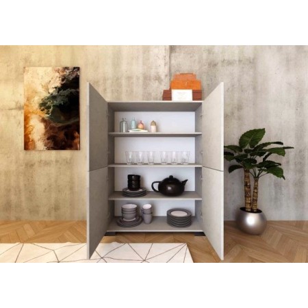 Credenza alta 4 ante Lumina colore cashmere
