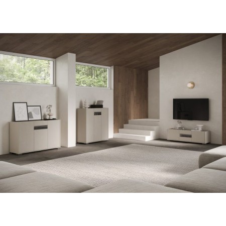 Porta TV 3 ante Riflesso colore cashmere