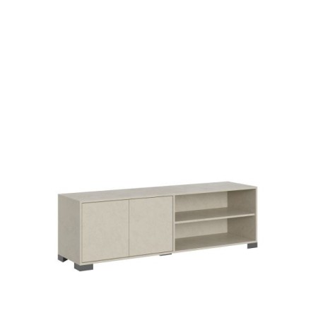 Porta TV 2 ante con vano a giorno Lumina colore cashmere