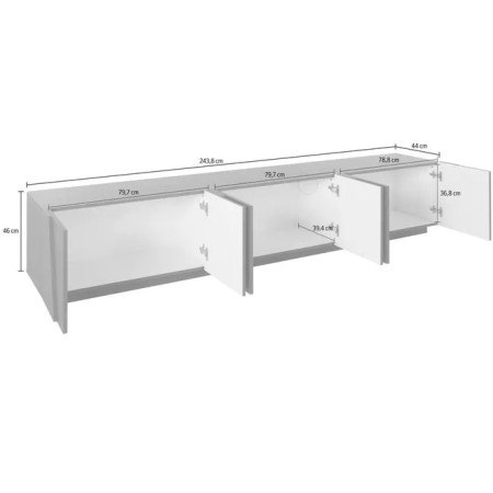 Porta TV 6 ante e 3 sezioni Ping Porta TV 6 ante e 3 sezioni Ping