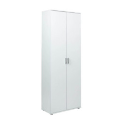 Armadio laminato bianco vano porta scope 2 ante e ripiani