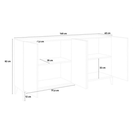 Credenza 4 ante Sunrise