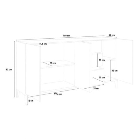 Credenza 3 ante e 3 credenze Sunrise