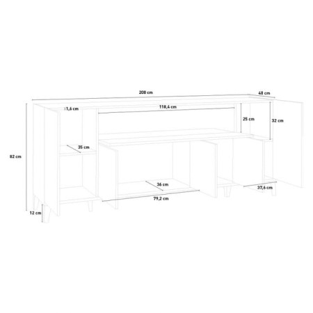 Credenza 5 ante Sunrise