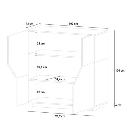 Credenza 2 ante Alien