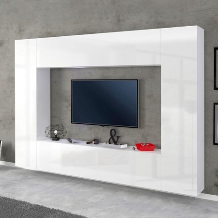 Porta TV 2 colonne e 2 pensili sospesi Maru