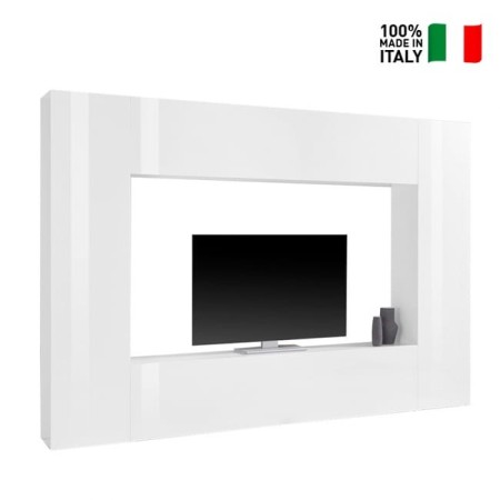 Porta TV  2 colonne e 2 pensili sospesi Maru