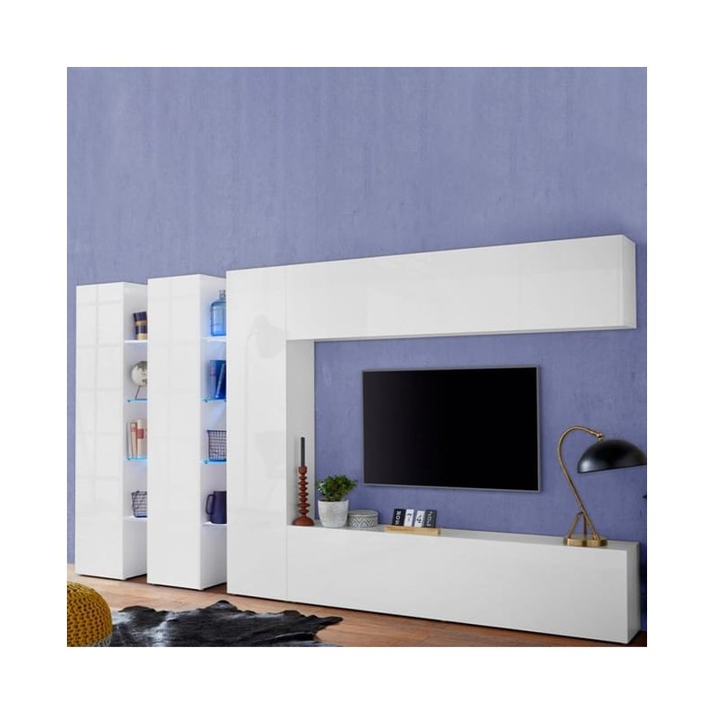 Porta TV 1 pensile sospeso 3 colonne Maru