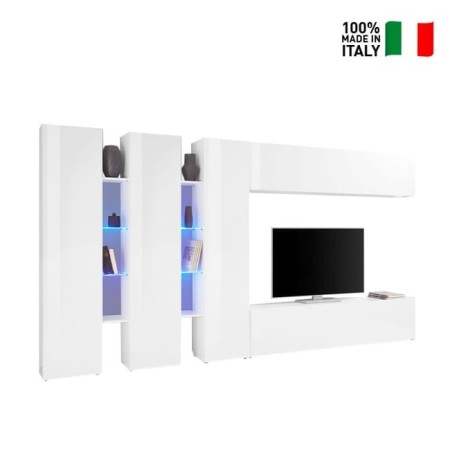 Porta TV 1 pensile sospeso 3 colonne Maru