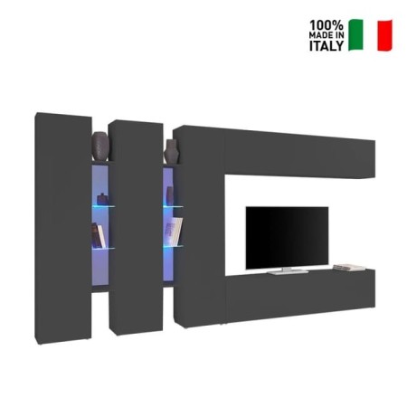 Porta TV 1 pensile sospeso 3 colonne Maru