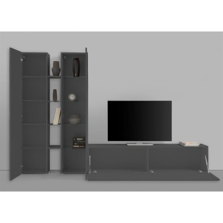 Porta TV 2 colonne 1 vetrine Maru