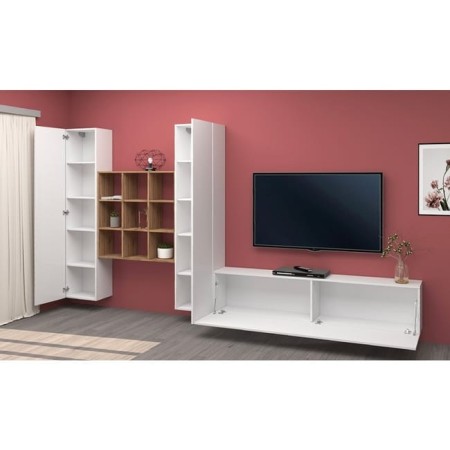 Parete attrezzata porta TV 2 armadi 1 libreria Maru