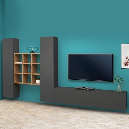 Parete attrezzata porta TV 2 armadi 1 libreria Maru