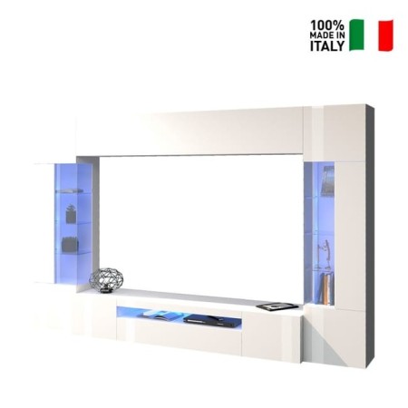 Parete attrezzata porta TV 2 vetrine 1 pensile New-Egypt