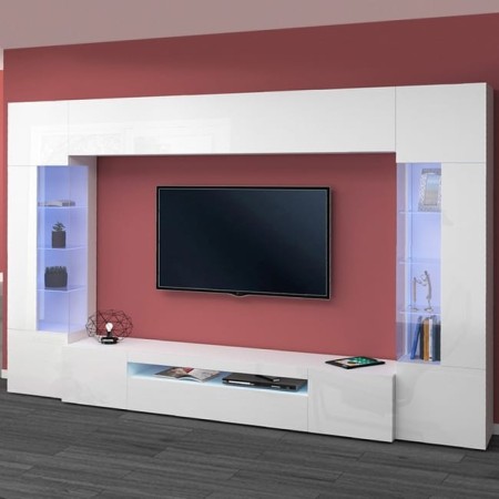 Parete attrezzata porta TV 2 vetrine 1 pensile New-Egypt