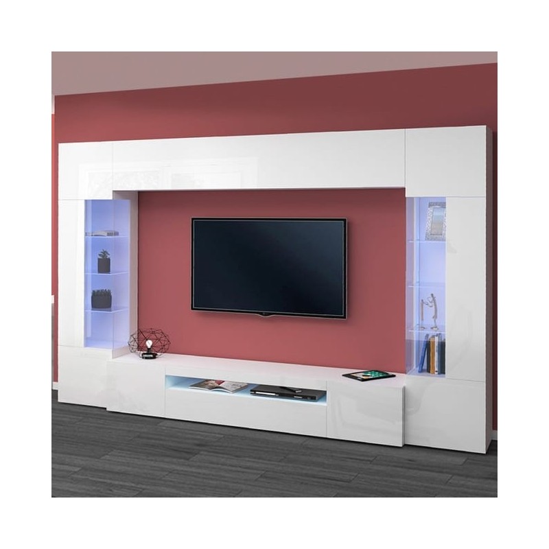 Parete attrezzata porta TV 2 vetrine 1 pensile New-Egypt
