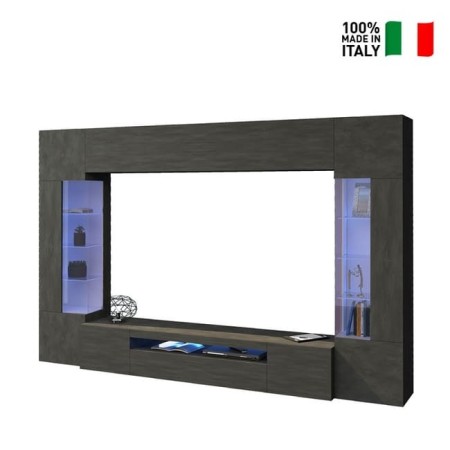 Parete attrezzata porta TV 2 vetrine 1 pensile New-Egypt
