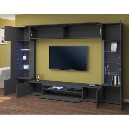 Parete attrezzata porta TV 2 vetrine 1 pensile New-Egypt