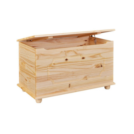 Cassapanca in legno contenitore in pino massello naturale