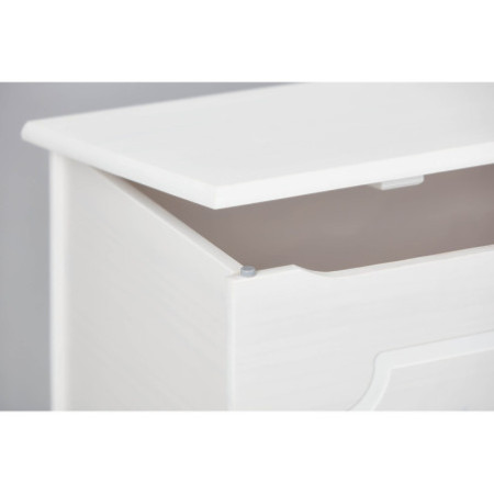Cassapanca in legno contenitore in pino massello bianco